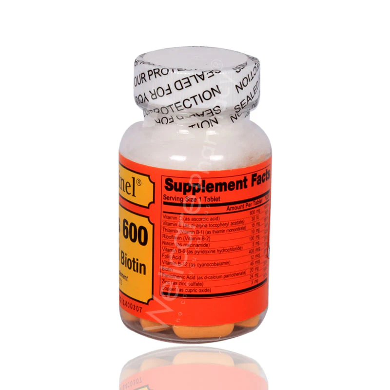 Sentinel Stress 600 With Zinc&Biotin Tablets 60'S - Image 3