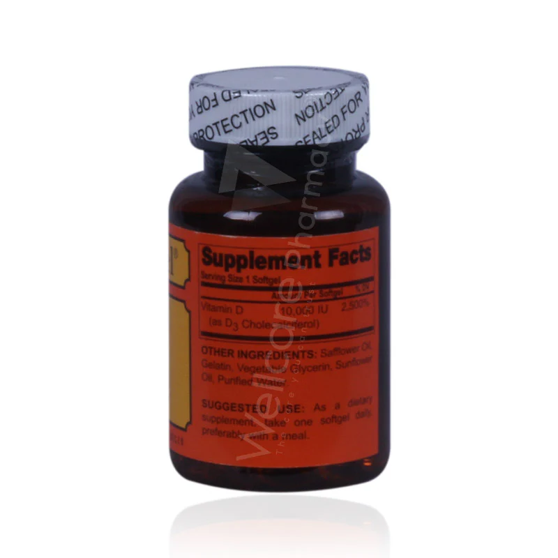 Sentinel Vitamin D3 10.000 Iu Softgels 100'S - Image 3