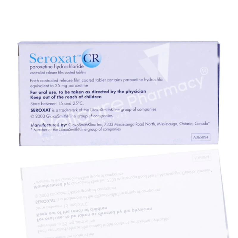 Seroxat Cr 25mg Tablets 30'S - Image 3