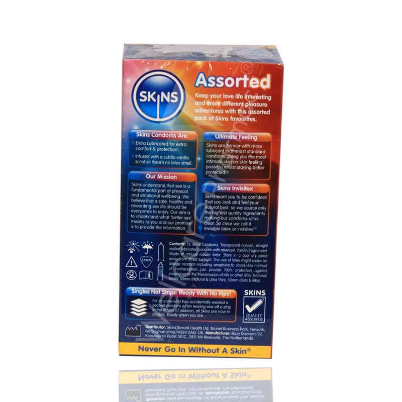 Skins Assorted Lubricated Condoms 12'S - Image 3