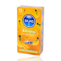 Skins Banana Flavoure Lubricated Condoms 12'S - Image 2