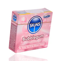 Skins Bubble Gum Flavoure Lubricated Condoms 4'S - Image 2