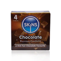 Skins Chocolate Flavored Condoms 4'S - Image 2