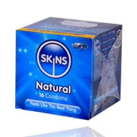 Skins Cube Natural Lubricated Condoms 16'S - Image 2