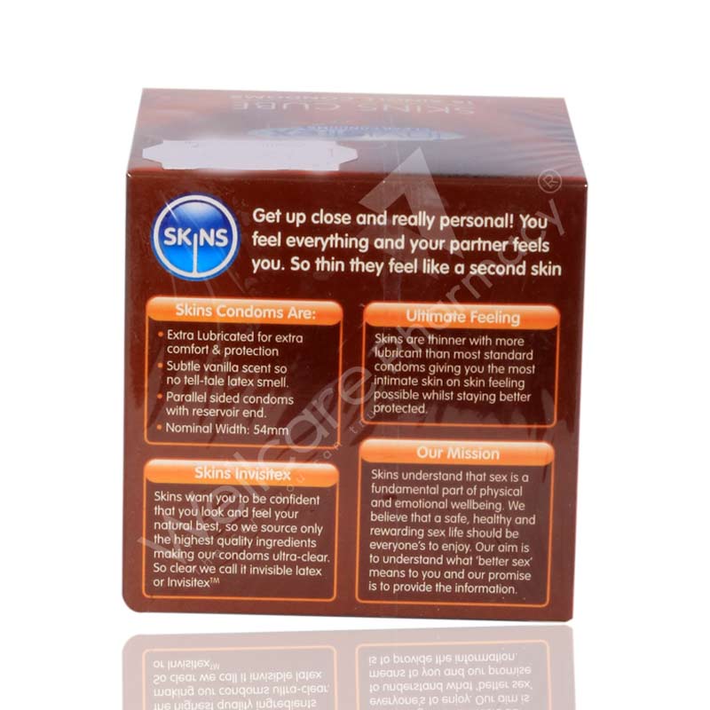 Skins Cube Ultra Thin Lubricated Condoms 16'S - Image 2