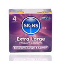 Skins Extra Large Lubricated Condoms 4'S - Image 2