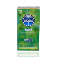 Skins Mint Flavoured Lubricated Condoms 12'S - Image 2