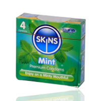 Skins Mint Flavoured Lubricated Condoms 4'S - Image 2