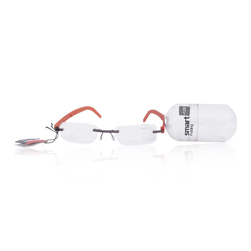 Smart Folding Reading Glass +1.00 Red/Orange