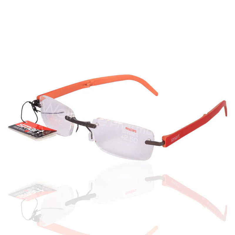 Smart Folding Reading Glass +2.50 Red And Orange - Image 3