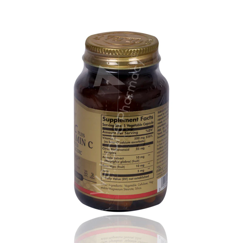 Solgar Ester C Plus 500mg Vitamin C Capsules 50'S - Image 3