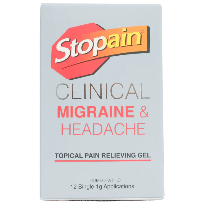 Stopain Clinical Migraine & Headache Gel 12x1g - Image 2