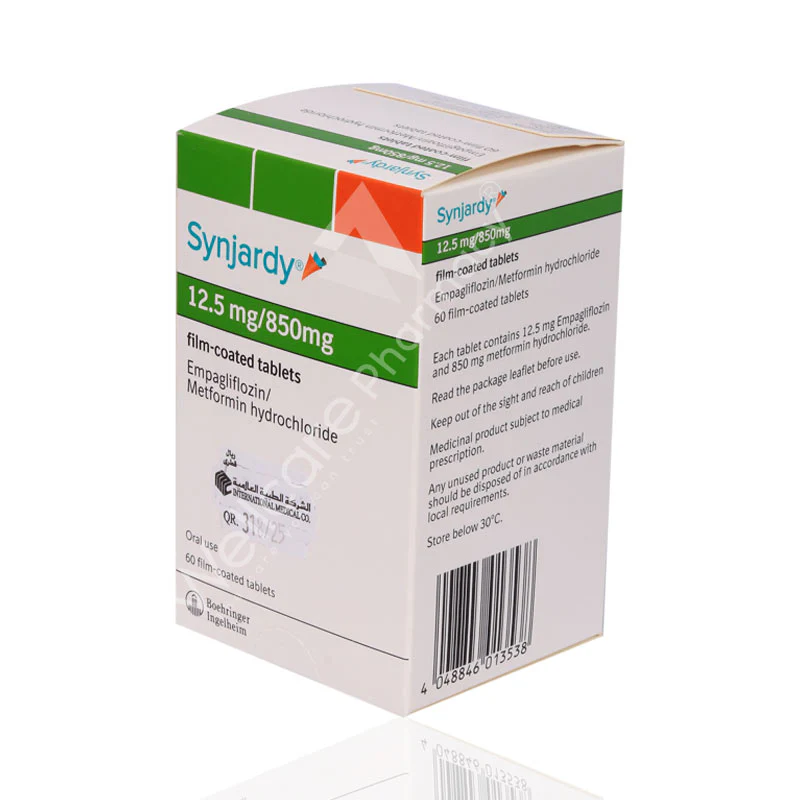 Synjardy 12.5mg/850mg Tablets 60'S