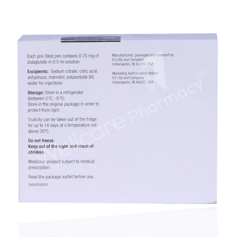 Trulicity 0.75mg Pre Filled Pen Injection 0.5ml 4'S
