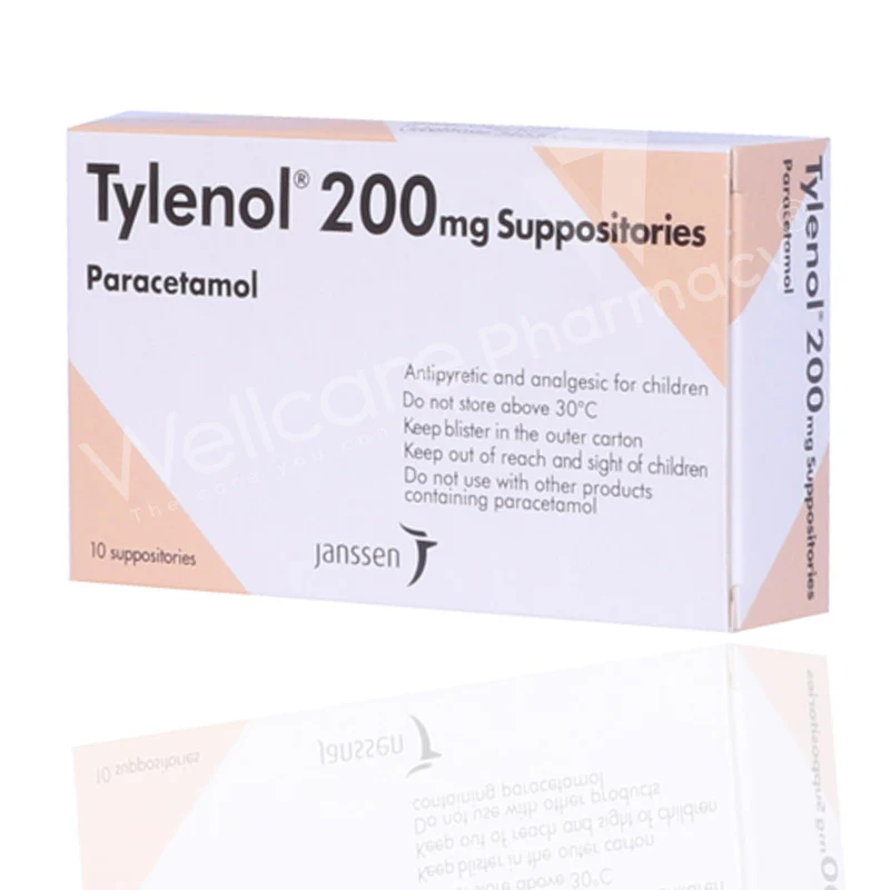 Tylenol 200mg Suppositories 10'S