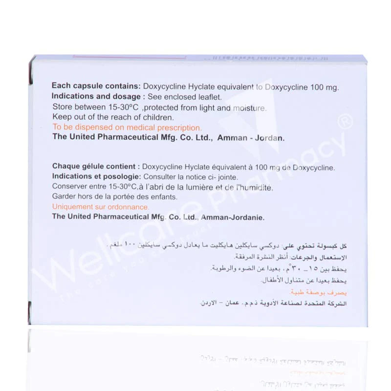 Unidox 100mg Capsules 10'S - Image 3