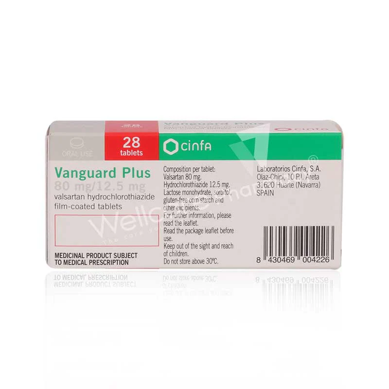 Vanguard Plus 80/12.5mg Tab 4x7 28'S - Image 3