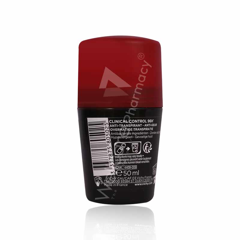 Vichy Deo Roll On Clinical Control 96h Men 50ml - Image 3