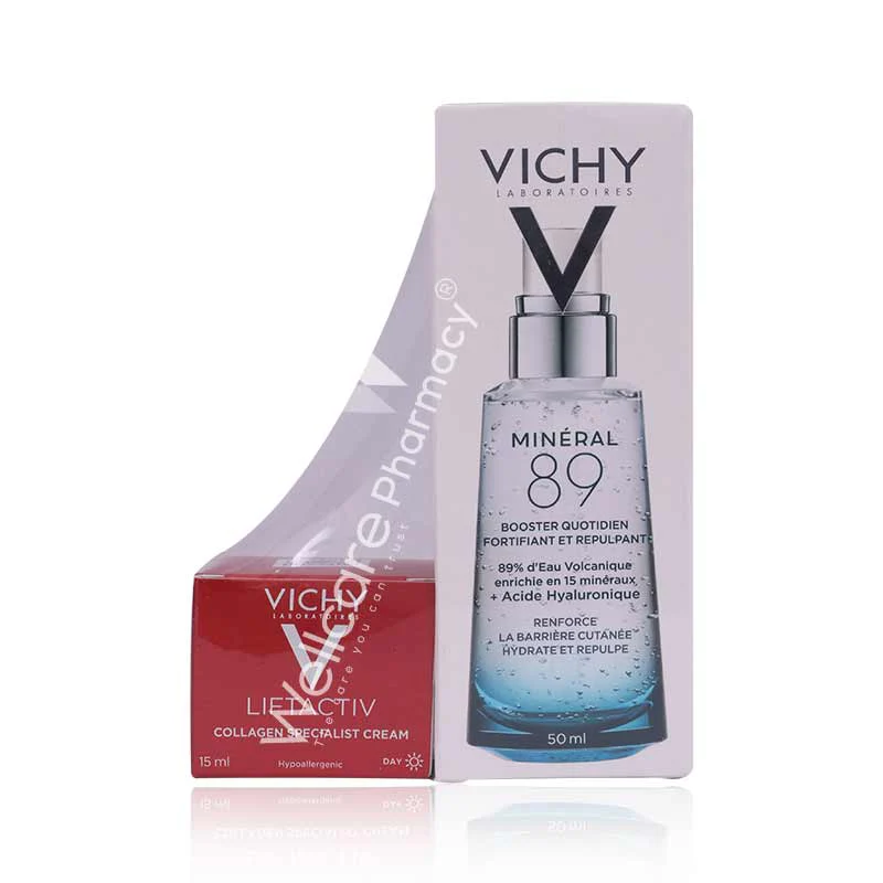 Vichy Mineral 89 Daily Booster 50ml + Liftactiv Collagen Cream 15 Ml - Image 2