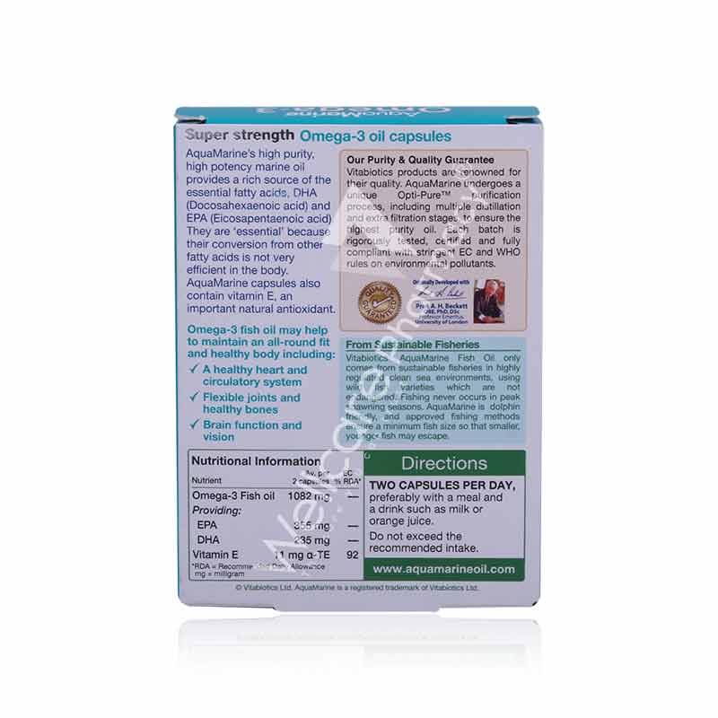 Vitabiotics Aquamarine Omega-3 Capsules 60'S - Image 3