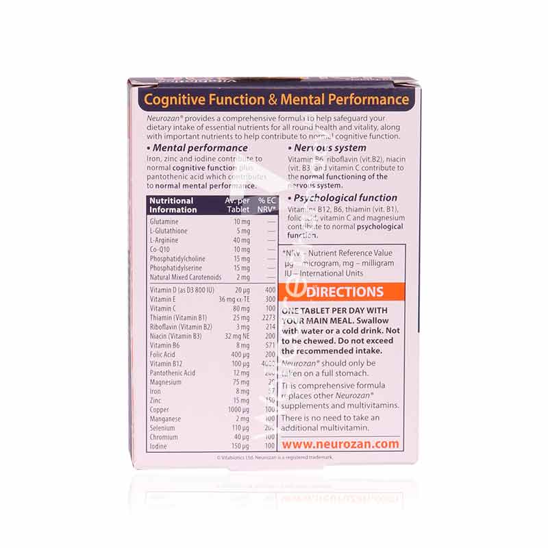 Vitabiotics Neurozan Tablets 30s' - Image 3