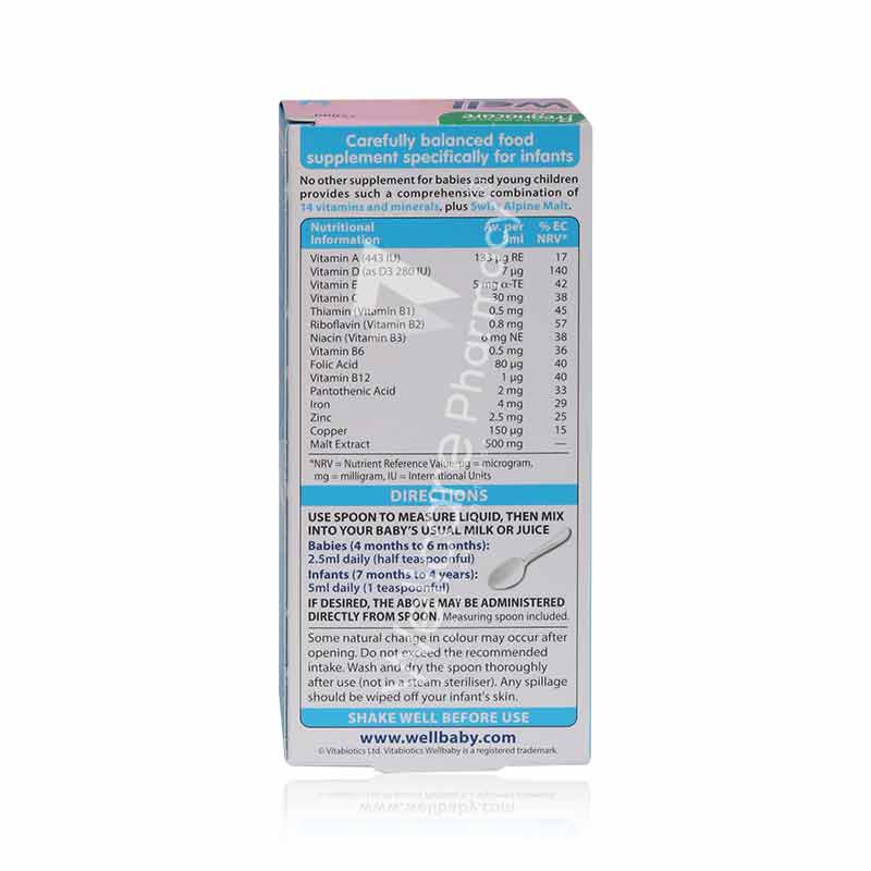 Vitabiotics Wellbaby Multi-Vitamin Liquid 150ml - Image 3