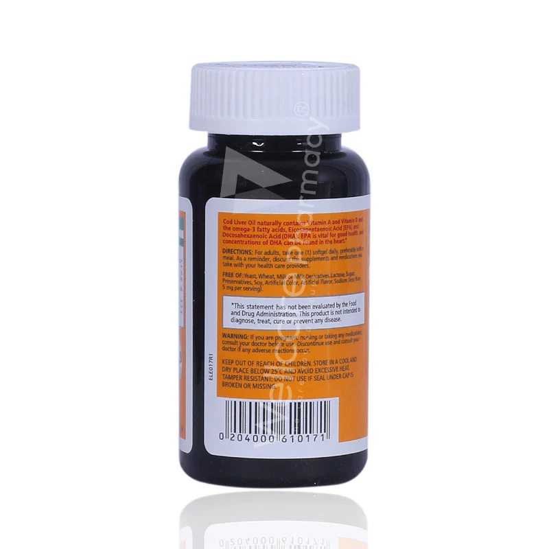 Vitane Norwegian Cod Liver Oil 1000mg Capsules 30'S - Image 3