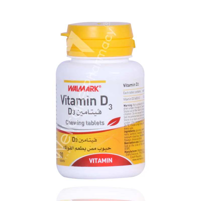 Walmark Vitamin 400iu D3 Chewable Tablets 30'S - Image 3