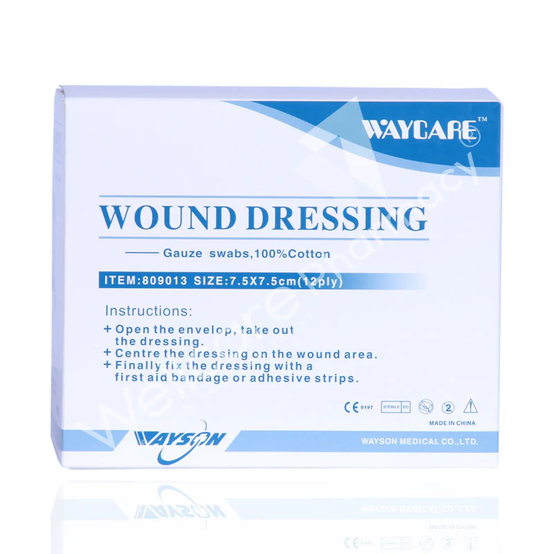 Waycare Sterile Gauze Swabs 7.5x7.5 Cm 50'S
