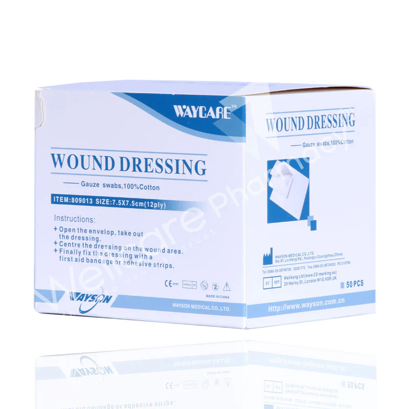 Waycare Sterile Gauze Swabs 7.5x7.5 Cm 50'S - Image 3