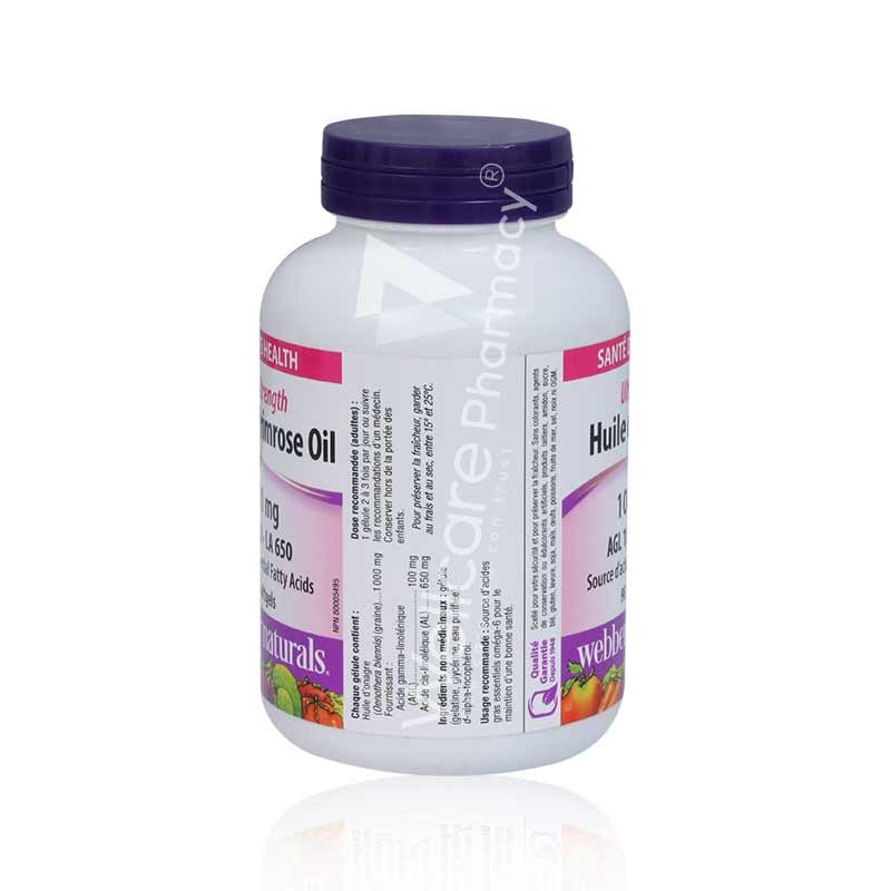 Webber Natural Evening Primrose Oil Soft Gel 90'S - Image 3