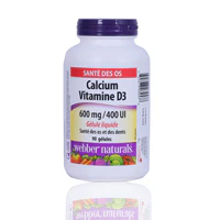 Webber Naturals Calcium Vitamin D3 600mg/400iu Capsules 90'S - Image 2