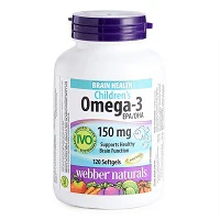 Webber Naturals Children Omega 3 Epa/Dha 150mg Softgels 120'S - Image 2
