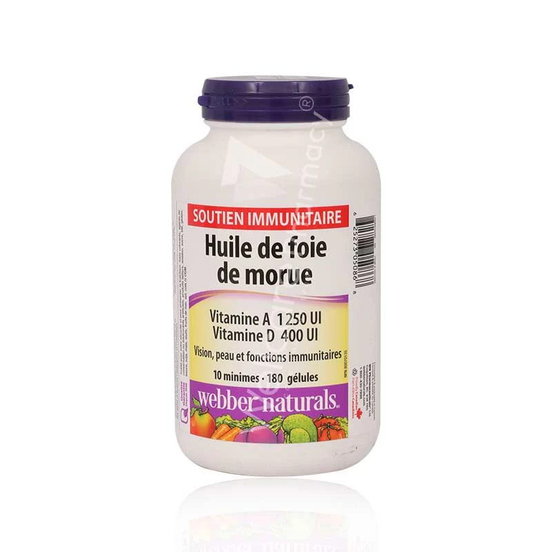 Webber Naturals Cod Liver Oil Softgels 180'S