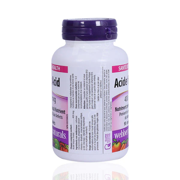 Webber Naturals Folic Acid 400 Mcg Tablet 90'S - Image 3