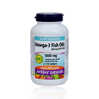 Webber Naturals Omega-3 Fish Oil 1000mg Softgels 210'S - Image 2