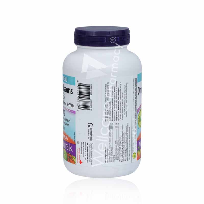 Webber Naturals Omega-3 Fish Oil 1000mg Softgels 210'S - Image 3