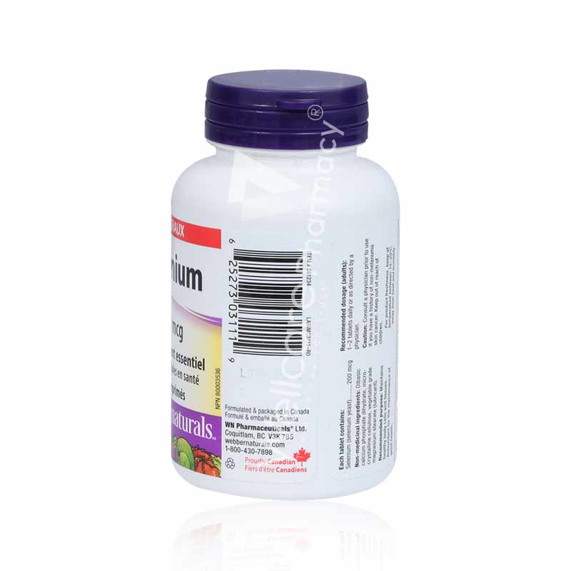 Webber Naturals Selenium 200mcg Tablets 90'S - Image 3