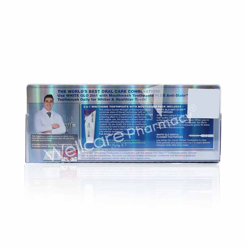 White Glo 2 In 1 With Mouthwash Whitening Toothpaste 150g - Image 2