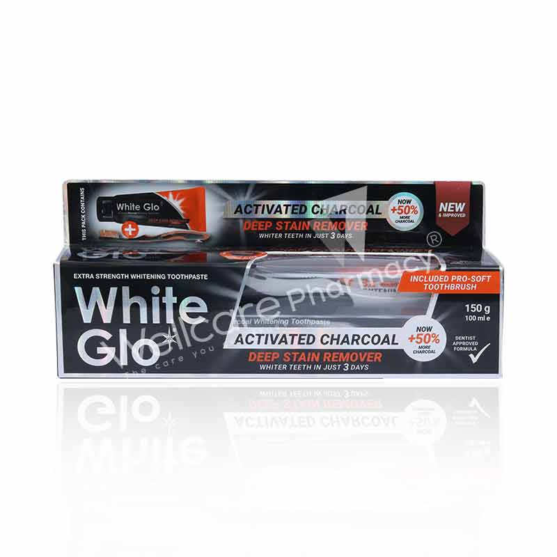 White Glo Activated Charcoal Dsr Toothpaste 150g