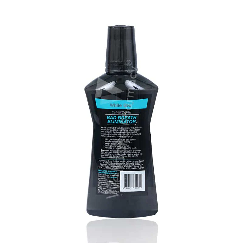 White Glo Charcol Bbe Whitening Mouthwash 500ml - Image 3