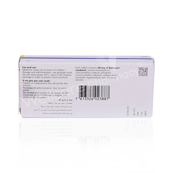 Xofluza 40mg Film Coated Tablets 2'S - Image 3